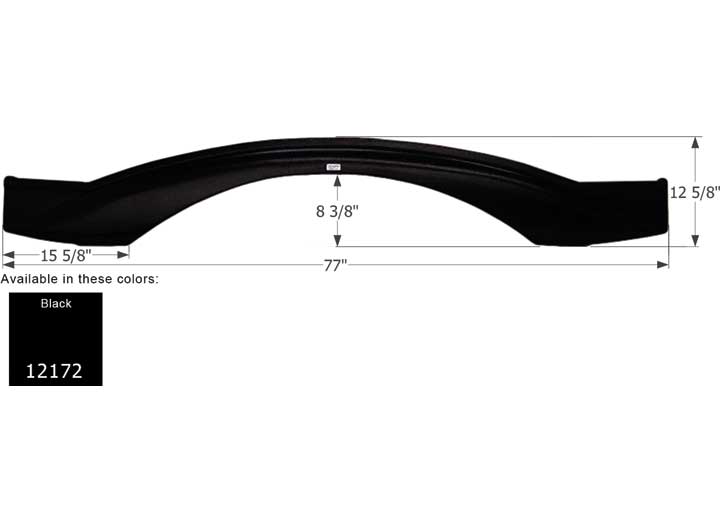 Icon Technologies Limited RV FENDER SKIRT, TANDEM, KEYSTONE, FS2172, BLACK