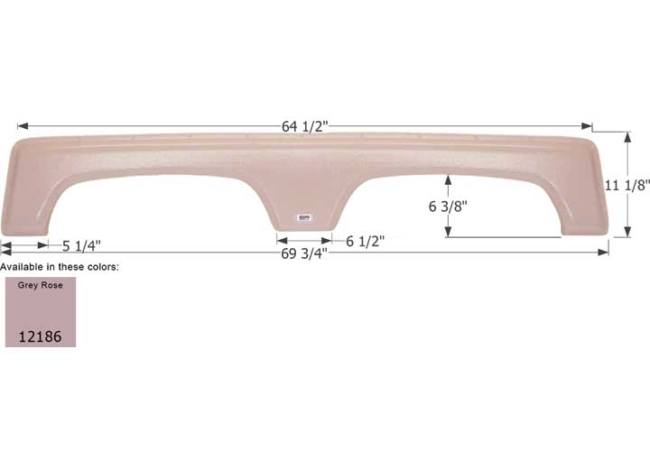 Icon Technologies Limited RV FENDER SKIRT, TANDEM, KEYSTONE, FS2186, GREY ROSE