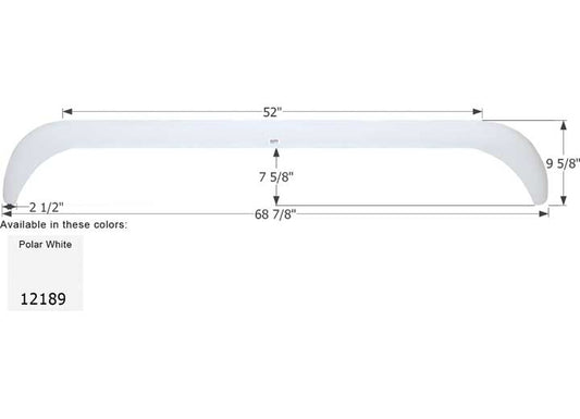 Icon Technologies Limited RV Icon Replacement Tandem Axle Fender Skirt for Layton RVs - Polar White