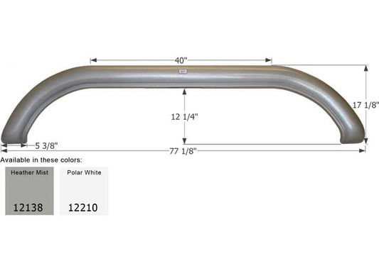 Icon Technologies Limited RV FENDER SKIRT, TANDEM, DRV, FS2138, POLAR WHITE