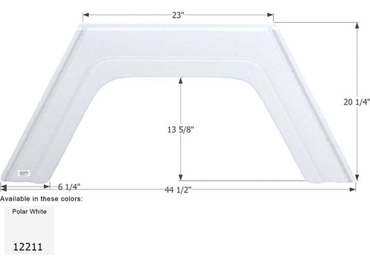 Icon Technologies Limited RV FENDER SKIRT, SINGLE, GLENDALE, FS2211, POLAR WHITE