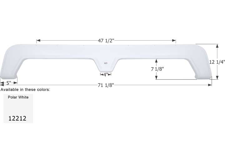 Icon Technologies Limited RV FENDER SKIRT, TANDEM, THOR, FS2212, POLAR WHITE
