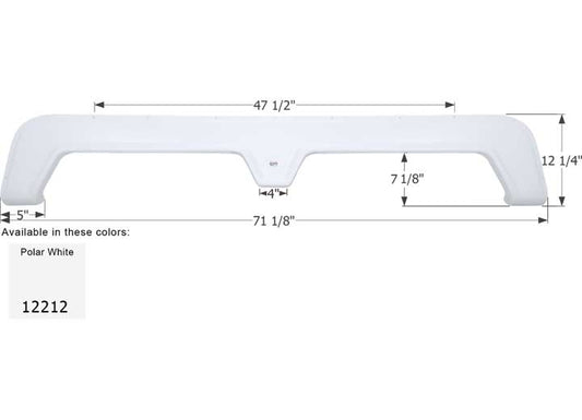 Icon Technologies Limited RV FENDER SKIRT, TANDEM, THOR, FS2212, POLAR WHITE