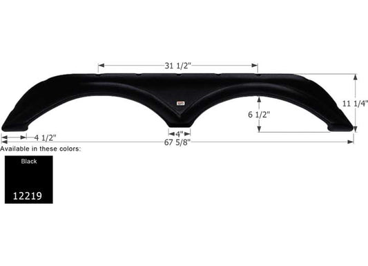 Icon Technologies Limited RV FENDER SKIRT, TANDEM, STARCRAFT, FS2219, BLACK