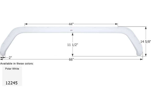 Icon Technologies Limited RV FENDER SKIRT, TANDEM, SUNLINE, FS2245, POLAR WHITE