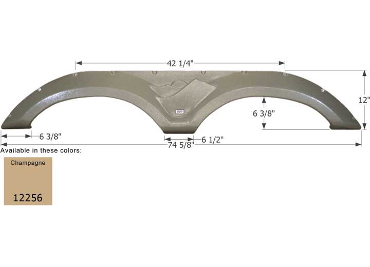 Icon Technologies Limited RV FENDER SKIRT, TANDEM, KEYSTONE, FS2256, CHAMPAGNE