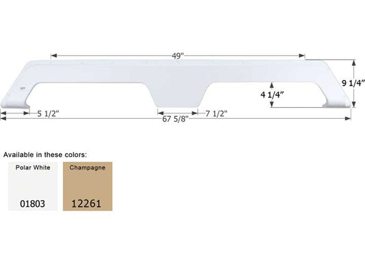 Icon Technologies Limited RV Icon Replacement Tandem Axle Fender Skirt for Gulfstream RVs - Champagne