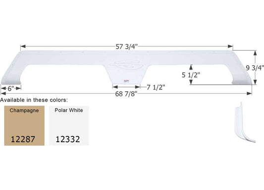Icon Technologies Limited RV FENDER SKIRT, TANDEM, GULF STREAM, FS2287, CHAMPAGNE