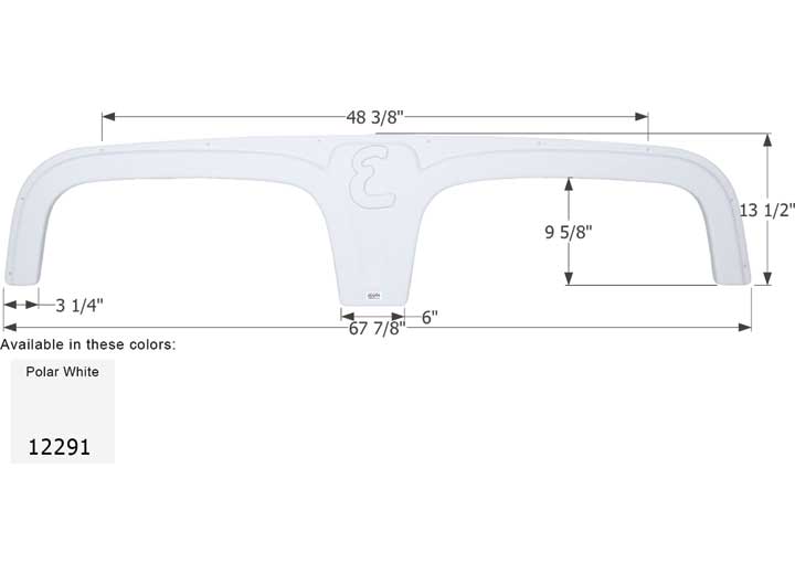 Icon Technologies Limited RV FENDER SKIRT, TANDEM, EXCEL, FS2291, POLAR WHITE