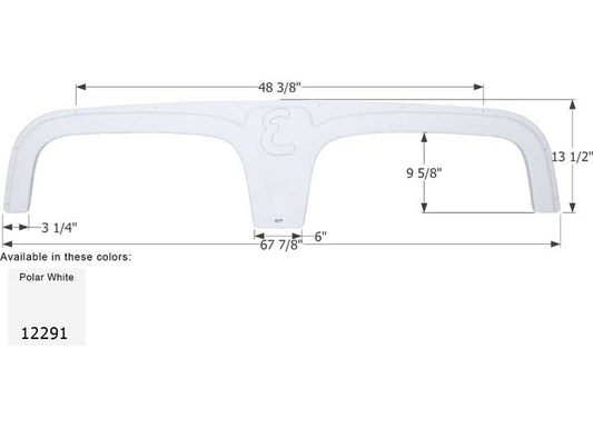 Icon Technologies Limited RV FENDER SKIRT, TANDEM, EXCEL, FS2291, POLAR WHITE