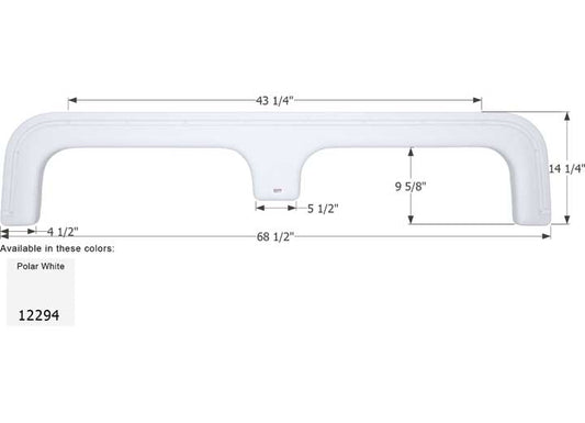 Icon Technologies Limited RV FENDER SKIRT, TANDEM, TRIPLE E, FS2294, POLAR WHITE