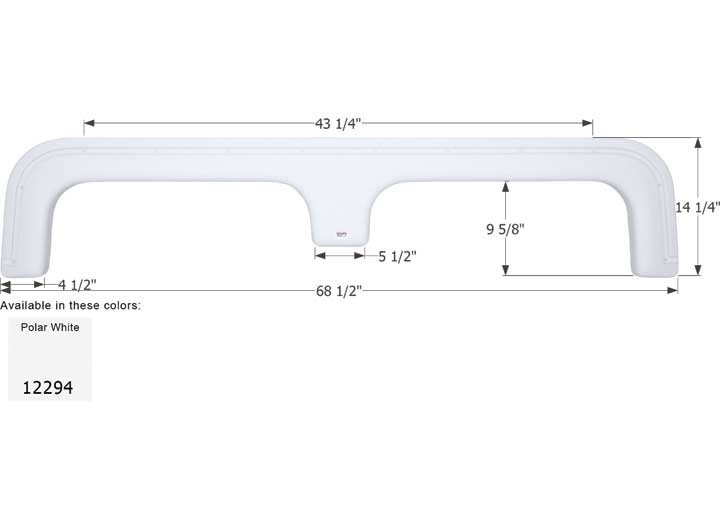 Icon Technologies Limited RV FENDER SKIRT, TANDEM, TRIPLE E, FS2294, POLAR WHITE