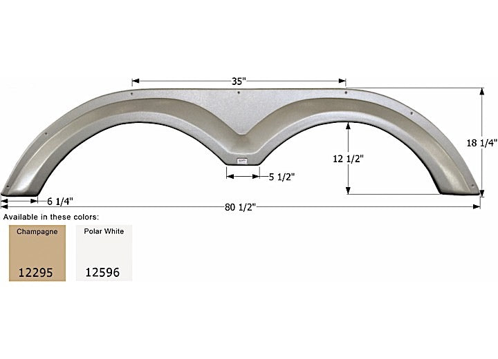 Icon Technologies Limited RV FENDER SKIRT, TANDEM, KZ, FS2295, CHAMPAGNE