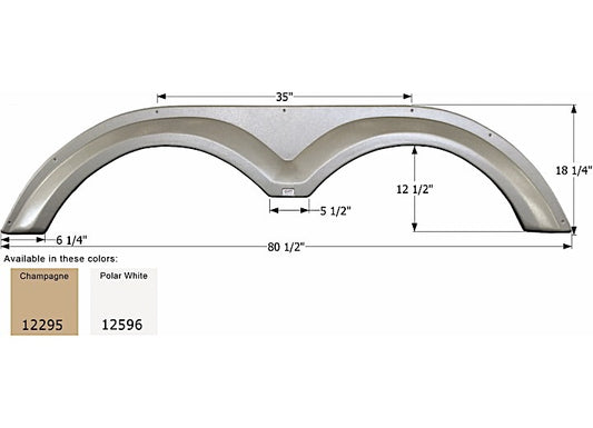 Icon Technologies Limited RV FENDER SKIRT, TANDEM, KZ, FS2295, CHAMPAGNE