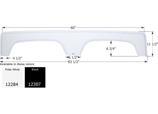 Icon Technologies Limited RV FENDER SKIRT, TANDEM, COACHMEN, FS2284, BLACK