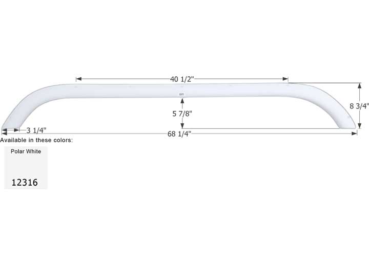 Icon Technologies Limited RV FENDER SKIRT, TANDEM, FOREST RIVER, FS2316, POLAR WHITE