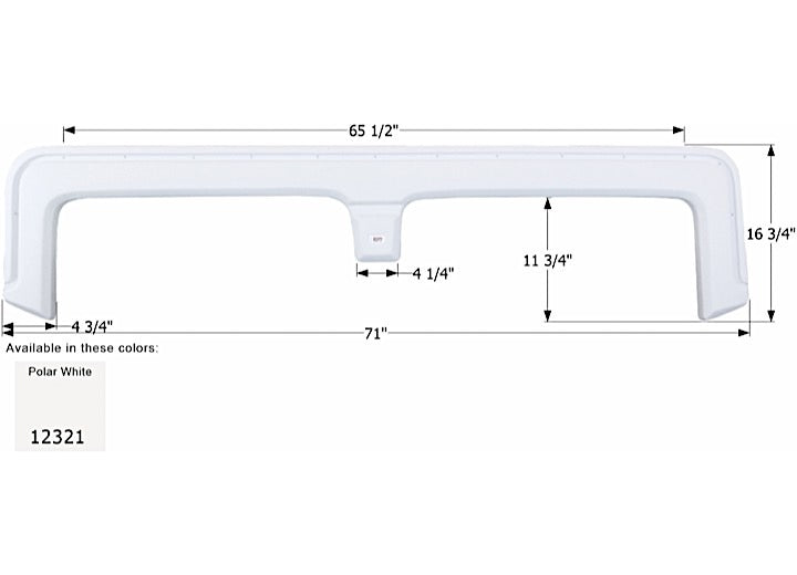 Icon Technologies Limited RV FENDER SKIRT, TANDEM, COACHMEN, FS2321, POLAR WHITE