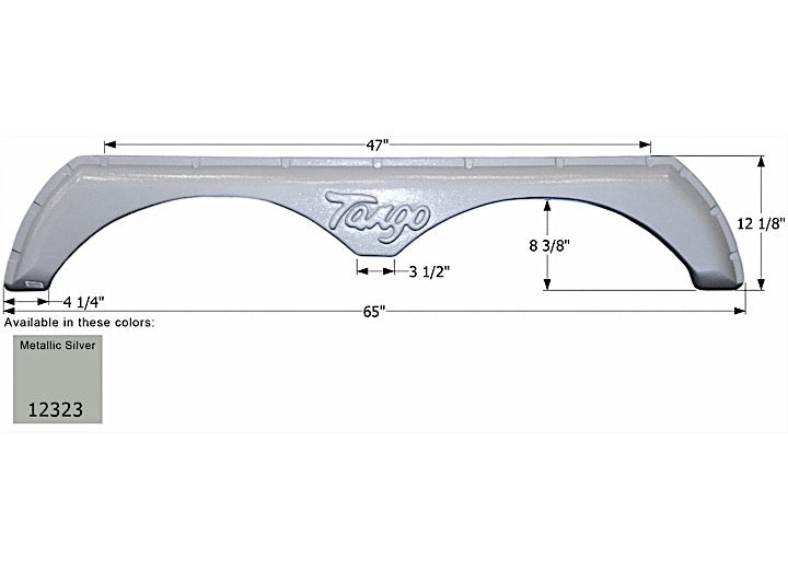 Icon Technologies Limited RV FENDER SKIRT, TANDEM, PACIFIC COACHWORKS, FS2323, MET SILVER
