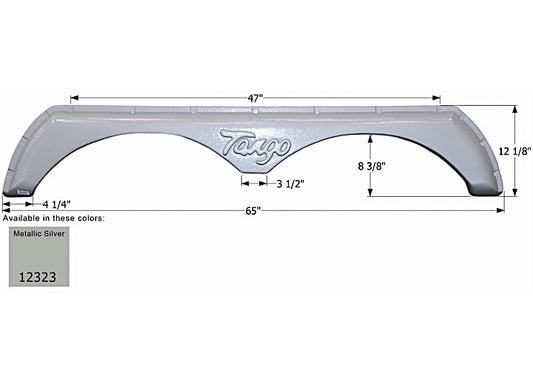 Icon Technologies Limited RV FENDER SKIRT, TANDEM, PACIFIC COACHWORKS, FS2323, MET SILVER