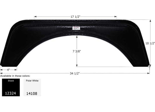 Icon Technologies Limited RV FENDER SKIRT, SINGLE, SKYLINE, FS2324, BLACK