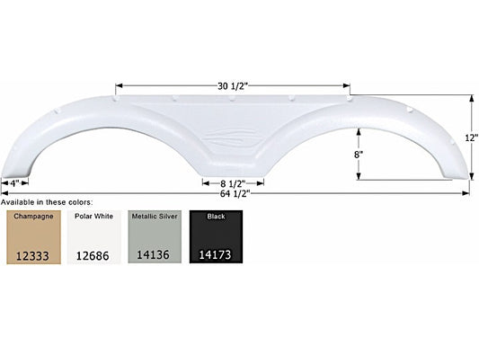 Icon Technologies Limited RV FENDER SKIRT, TANDEM, GULF STREAM, FS2333, CHAMPAGNE