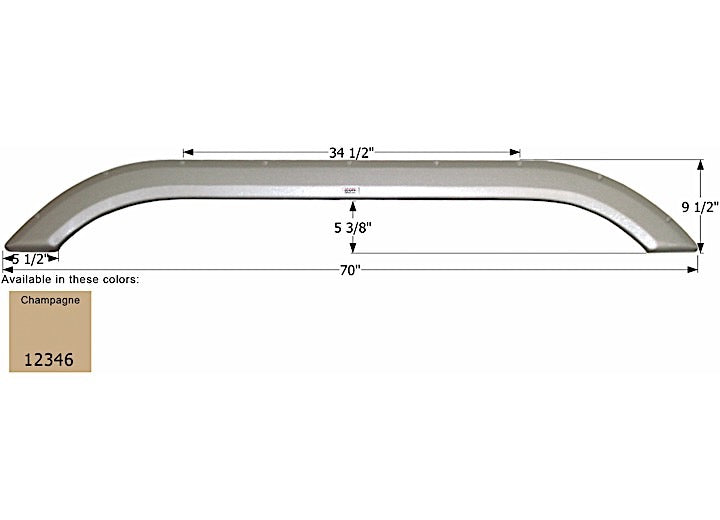 Icon Technologies Limited RV FENDER SKIRT, TANDEM, FOREST RIVER, FS2346, CHAMPAGNE