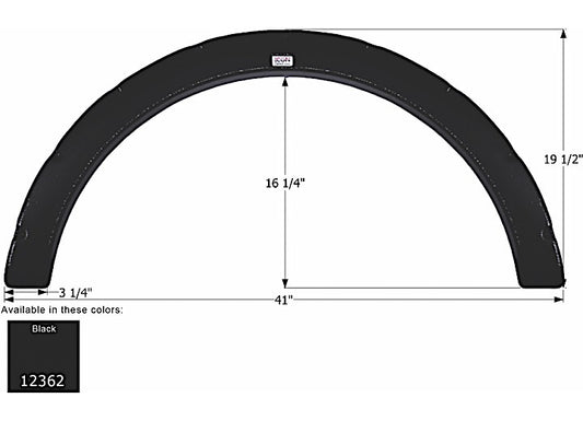 Icon Technologies Limited RV FENDER SKIRT, SINGLE, FLEETWOOD, FS2362, BLACK