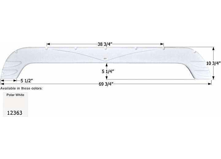 Icon Technologies Limited RV FENDER SKIRT, TANDEM, FOREST RIVER, FS2363, POLAR WHITE