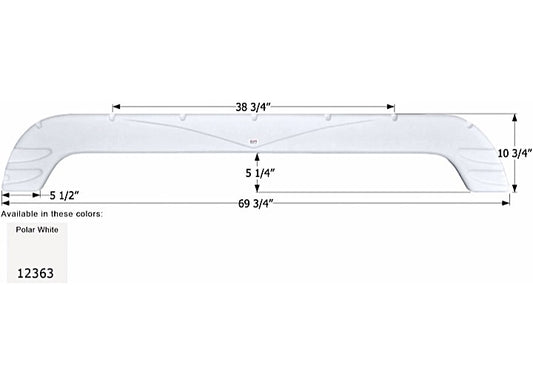 Icon Technologies Limited RV FENDER SKIRT, TANDEM, FOREST RIVER, FS2363, POLAR WHITE
