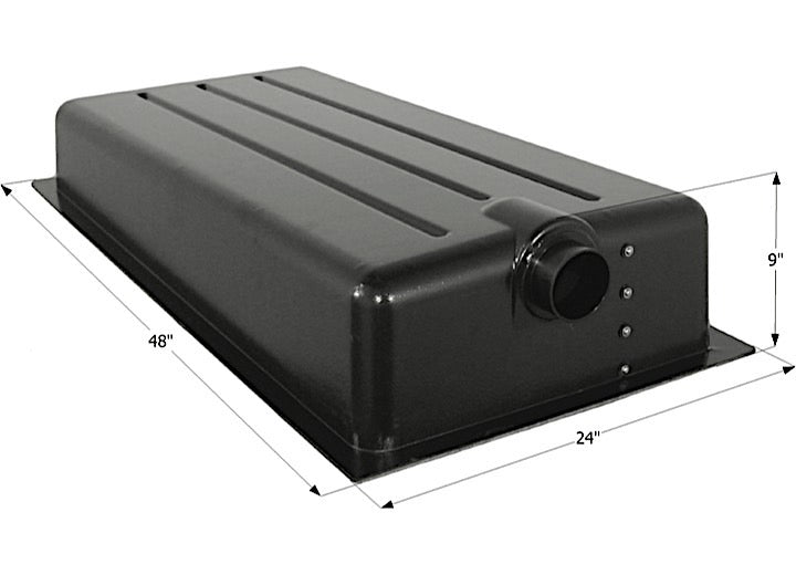 Icon Technologies Limited RV Icon RV Waste Holding Tank - Center End Drain, 48"x24"x9", 3" Spigot Fitting, 25 Gallon Capacityy