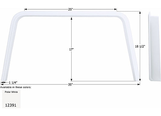 Icon Technologies Limited RV Icon Replacement Single Axle Fender Skirt for Coachmen RVs - Polar White