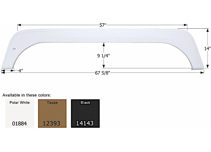 Icon Technologies Limited RV FENDER SKIRT, TANDEM, KZ, FS1884, TAUPE