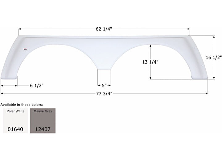 Icon Technologies Limited RV FENDER SKIRT, TANDEM, ALPENLITE, FS779, MAUVE GREY