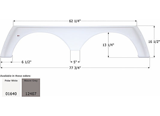 Icon Technologies Limited RV FENDER SKIRT, TANDEM, ALPENLITE, FS779, MAUVE GREY