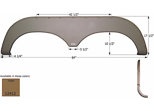 Icon Technologies Limited RV FENDER SKIRT, TANDEM, JAYCO, FS2412, TAUPE