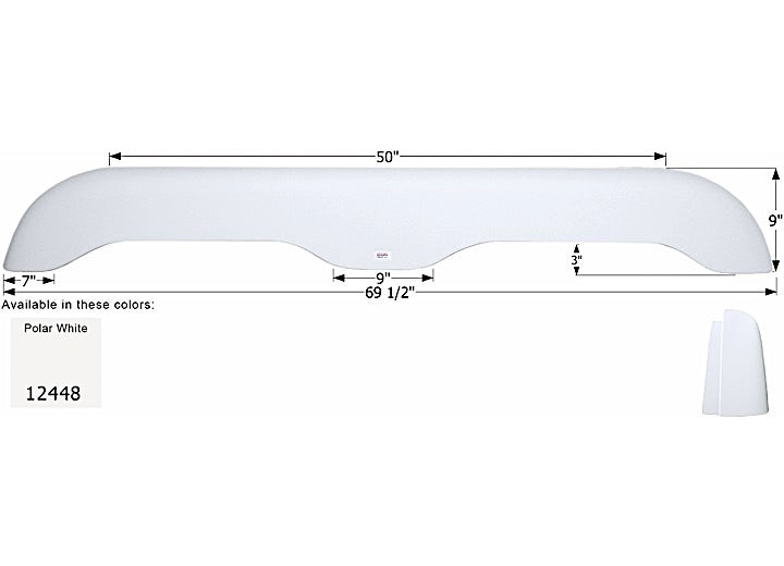 Icon Technologies Limited RV FENDER SKIRT, TANDEM, EXTREME RV, FS2448, POLAR WHITE