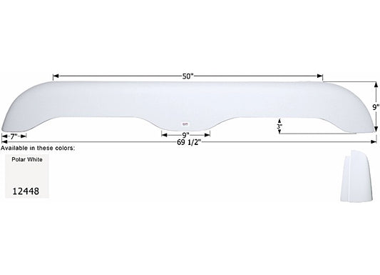 Icon Technologies Limited RV FENDER SKIRT, TANDEM, EXTREME RV, FS2448, POLAR WHITE