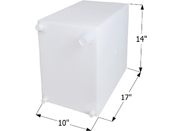 Icon Technologies Limited RV FRESH WATER TANK, WT2464, 17X14X10, 10 GAL W/3/8IN FITTINGS