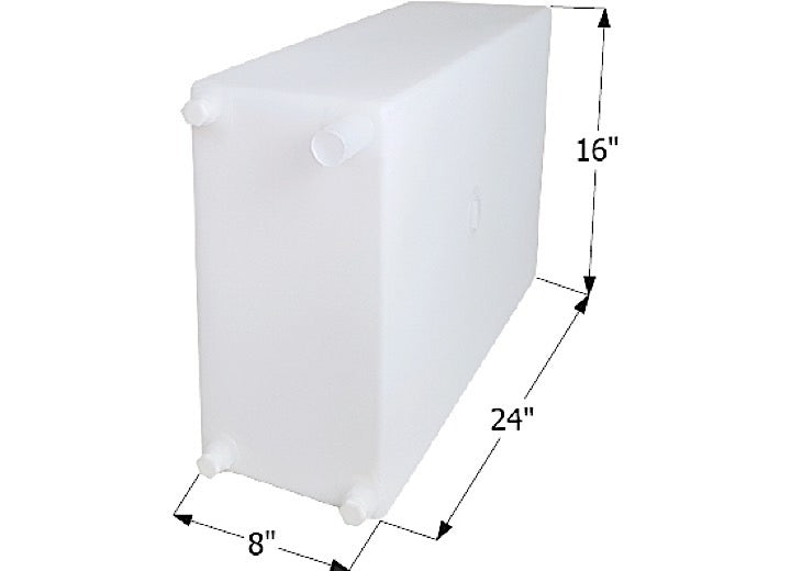 Icon Technologies Limited RV FRESH WATER TANK, WT2466, 24X16X8, 12 GAL W/3/8IN FITTINGS