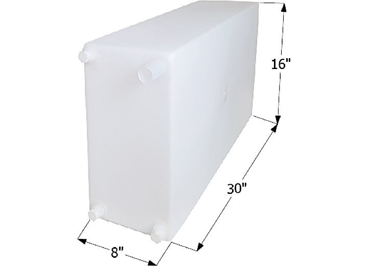 Icon Technologies Limited RV FRESH WATER TANK, WT2467, 30X16X8, 15 GAL W/3/8IN FITTINGS