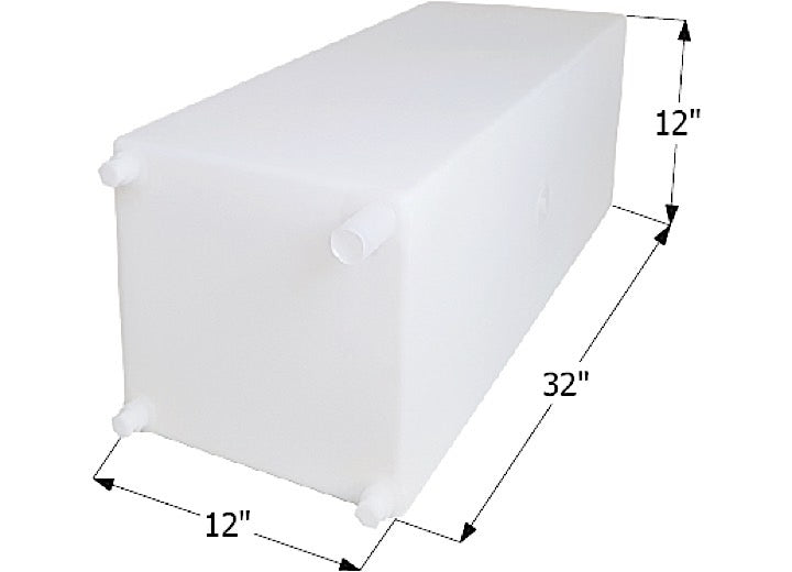 Icon Technologies Limited RV FRESH WATER TANK, WT2472, 32X12X12, 20 GAL W/3/8IN FITTINGS