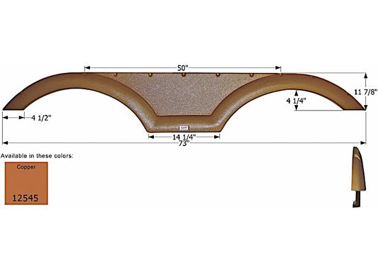 Icon Technologies Limited RV FENDER SKIRT, TANDEM, COACHMEN, FS2545, COPPER METALLIC