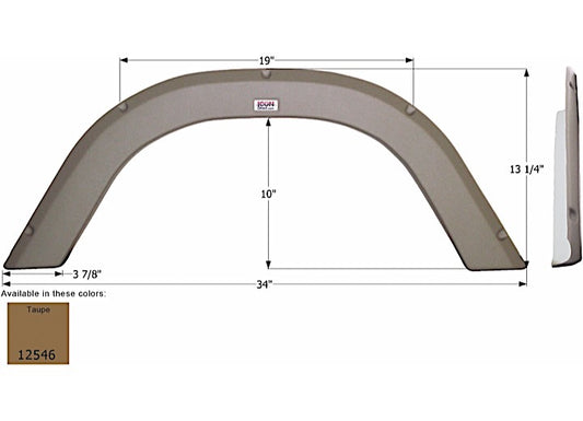 Icon Technologies Limited RV FENDER SKIRT, SINGLE, R-VISION, FS2546, TAUPE