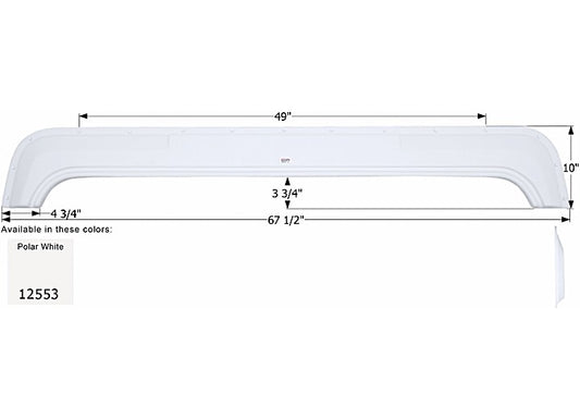 Icon Technologies Limited RV FENDER SKIRT, TANDEM, KIT, FS2553, POLAR WHITE