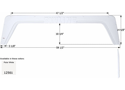 Icon Technologies Limited RV FENDER SKIRT, TANDEM, SKYLINE, FS2561, POLAR WHITE