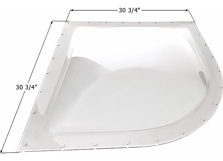 Icon Technologies Limited RV Icon Radius Edge RV Skylight, 26" x 26" - Translucent White
