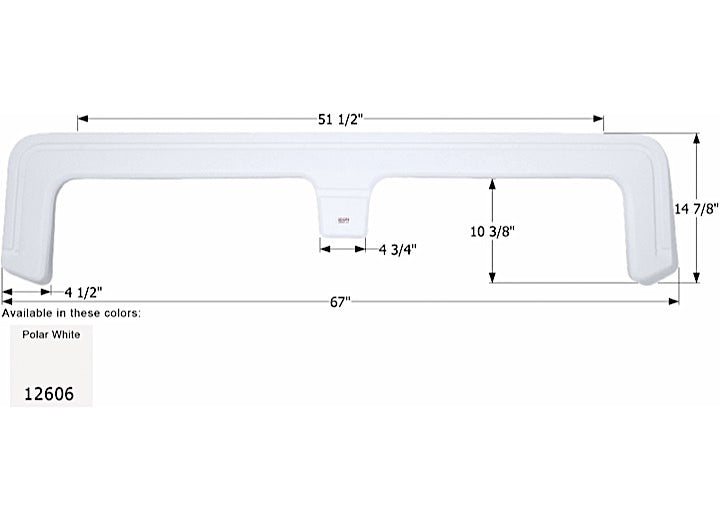 Icon Technologies Limited RV FENDER SKIRT, TANDEM, TRIPLE E, FS2606, POLAR WHITE