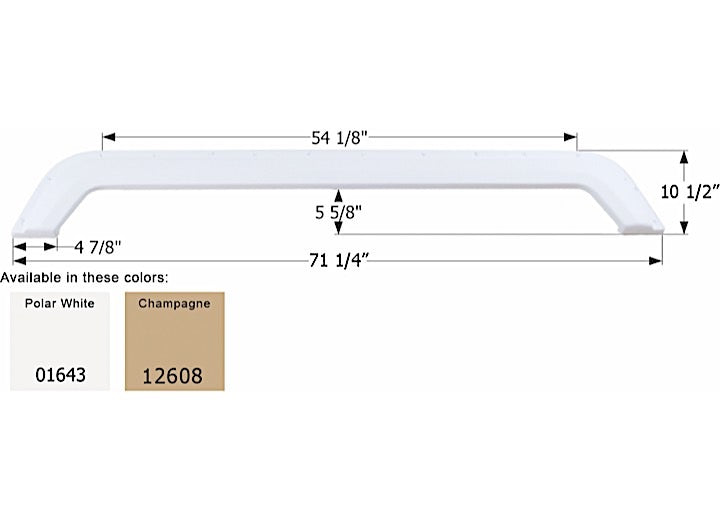 Icon Technologies Limited RV Icon Replacement Tandem Axle Fender Skirt for Thor RVs - Champagne