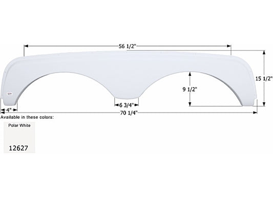 Icon Technologies Limited RV FENDER SKIRT, TANDEM, SUNNYBROOK, FS2627, POLAR WHITE