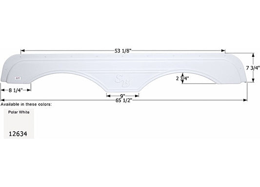 Icon Technologies Limited RV FENDER SKIRT, TANDEM, SUNNYBROOK, FS2634, POLAR WHITE